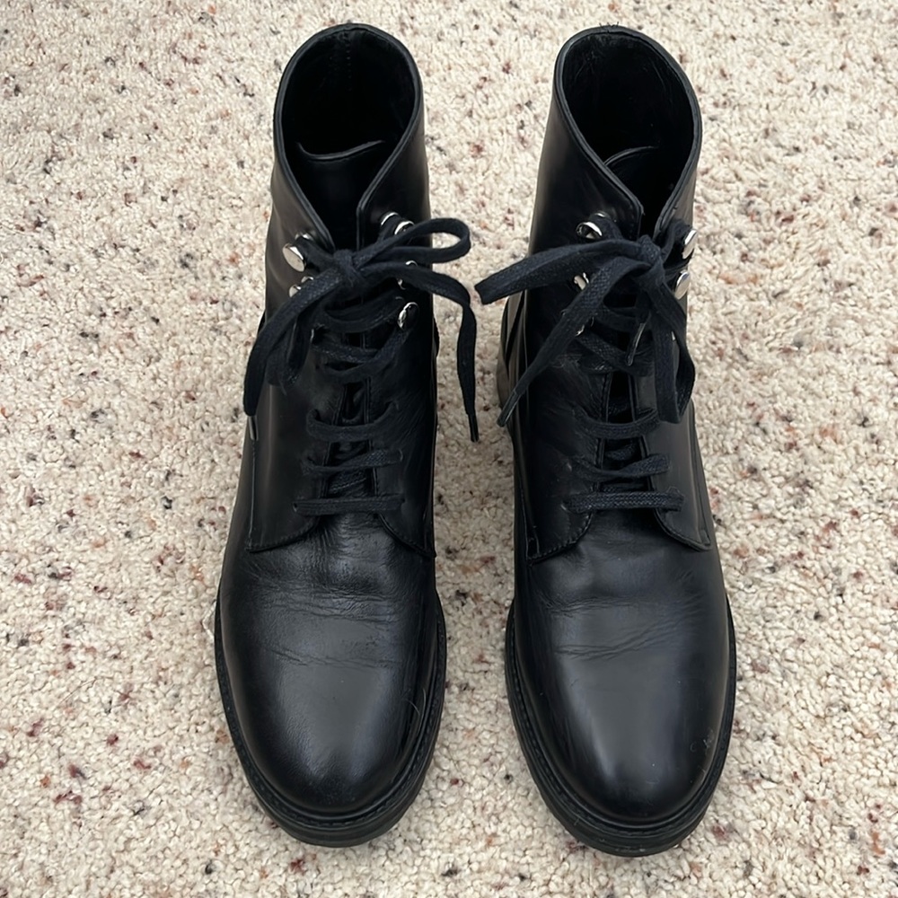 Nordstrom Signature Black Leora Lace up Boot